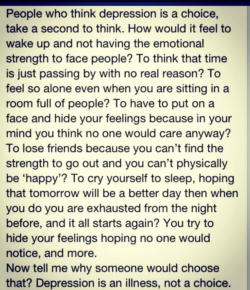 Onechaoticmind4's tweet image. #depression #depressionfacts #bipolar #NotAChoice #truth #mentalillness #DepressionAwareness #mentalhealth