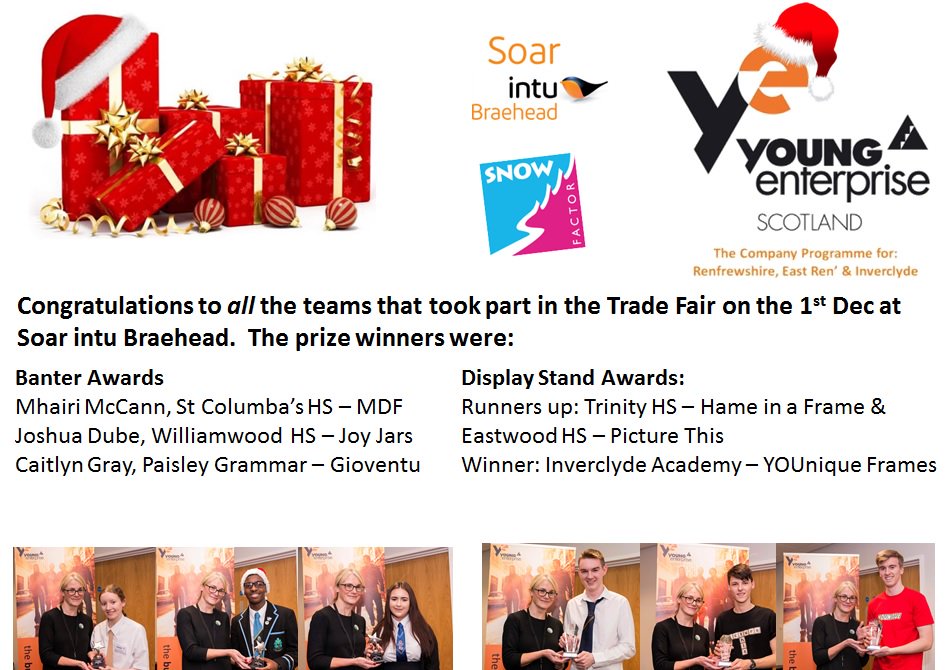 YE_Renfrewshire's tweet photo. Here are the prize winners from our xmas trade fair - well done to the winners and all the teams that took part https://t.co/VjJ85bWiaC