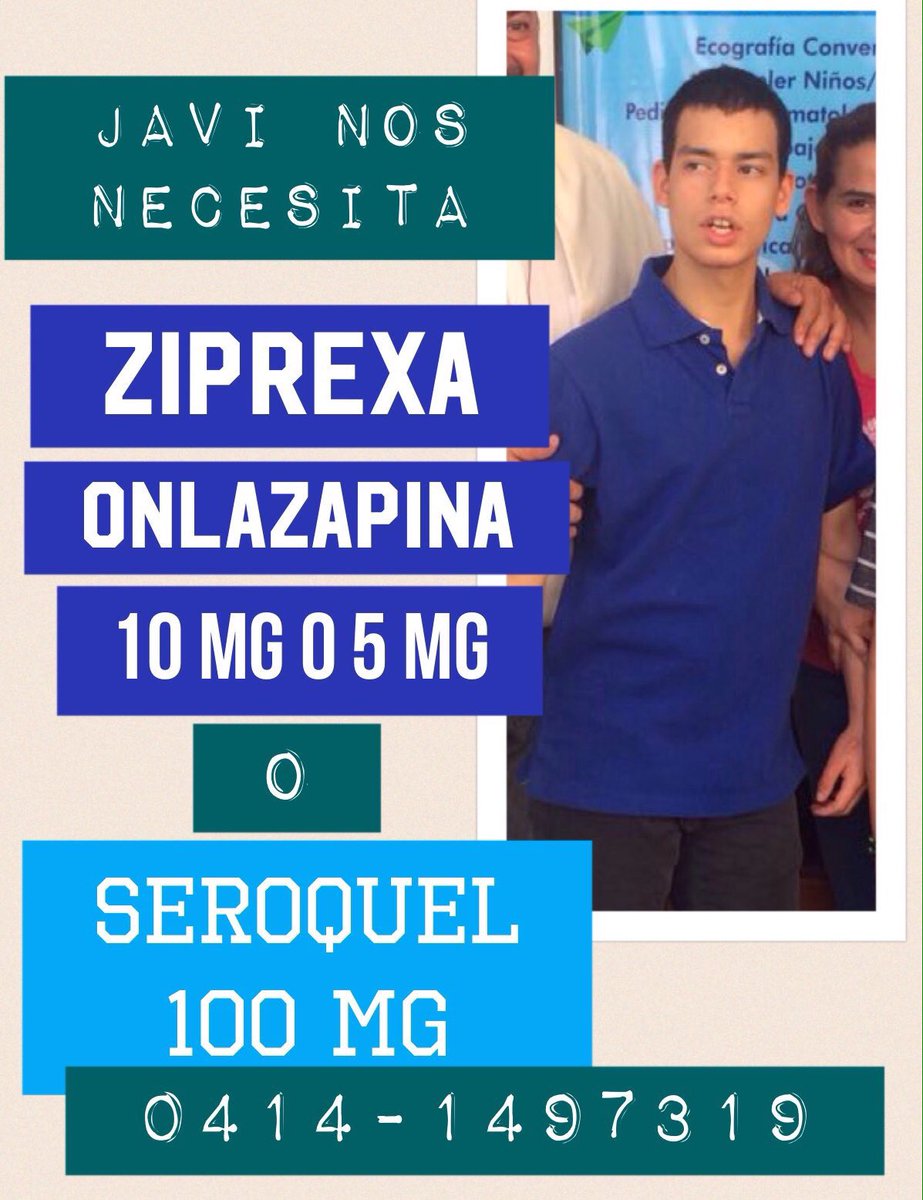 campodsuenos's tweet photo. #Servicio Público Javier Alejandro de 14 años requiere con #Urgencia #ziprexa o #seroquel. #correlavoz #autismo #solidaridad https://t.co/wnknzEQR8f