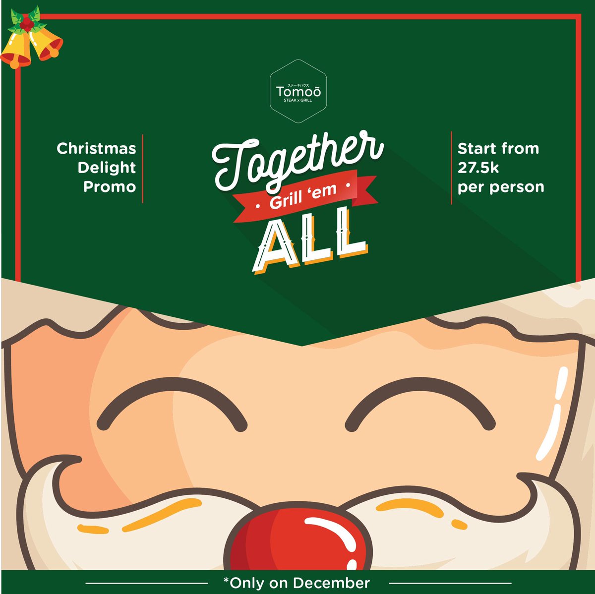 TomooSteak's tweet photo. Ho ho hoooo ~
Desember sudah datang, siap-siap menyambut natal nih Tomodachi. https://t.co/e1O0B8LWQC