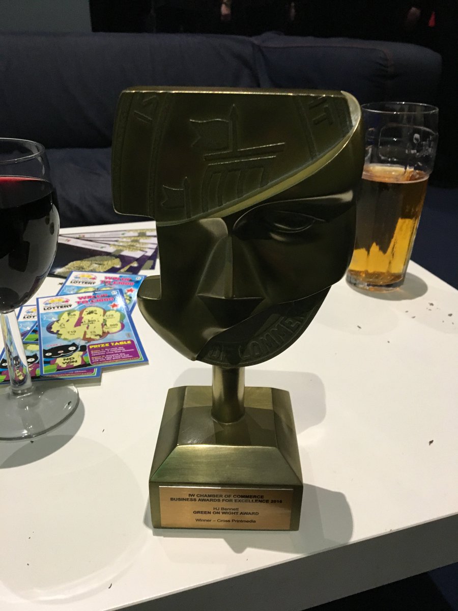 CrossprintLtd's tweet photo. We're excited to of won the HJ Bennett Green on Wight Award on Friday night at the @iwchamber business awards #IWBizAwards #ThinkingPrint https://t.co/JrND8Dgva8