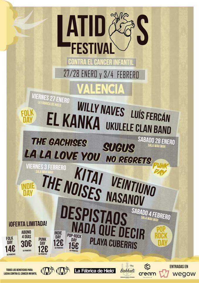 Tras sus últimas confirmaciones, se confirma que viviremos cuatro días llenos de buena música por una buena causa con el <a href="/LatidosFest/">Latidos Festival</a>
