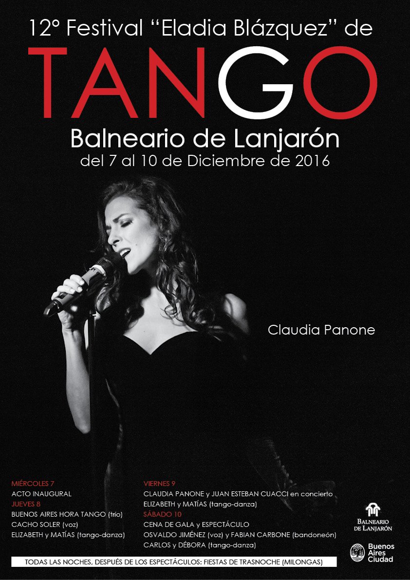 Del 7 al 10 de diciembre en #Lanjaron Granada podrá disfrutar del 12º Festival de #Tango Reservas y programa: balneariodelanjaron.com/festival-de-ta…