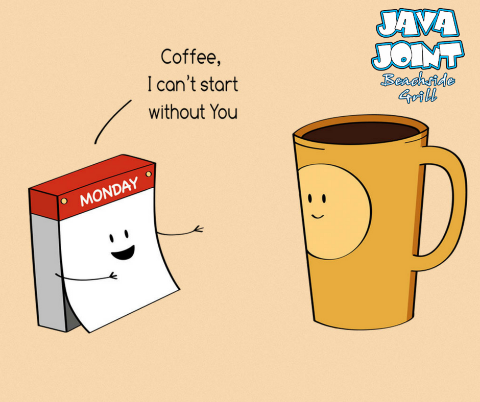 JavaJointFB's tweet photo. Imagine that! Monday can't start without coffee and we can't start Monday without you! Come on over! #WeLoveOurCustomers #JavaJoint https://t.co/ZAQUh54eUS