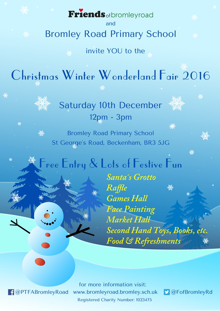 FofBromleyRd's tweet photo. Free Entry to Fair, 20 mins Santa's Grotto, Games, Food, Carols, Big Raffle, Preloved Sale, Face Painting! Come along #beckenham THIS Sat!! https://t.co/1Rmhed8AVR