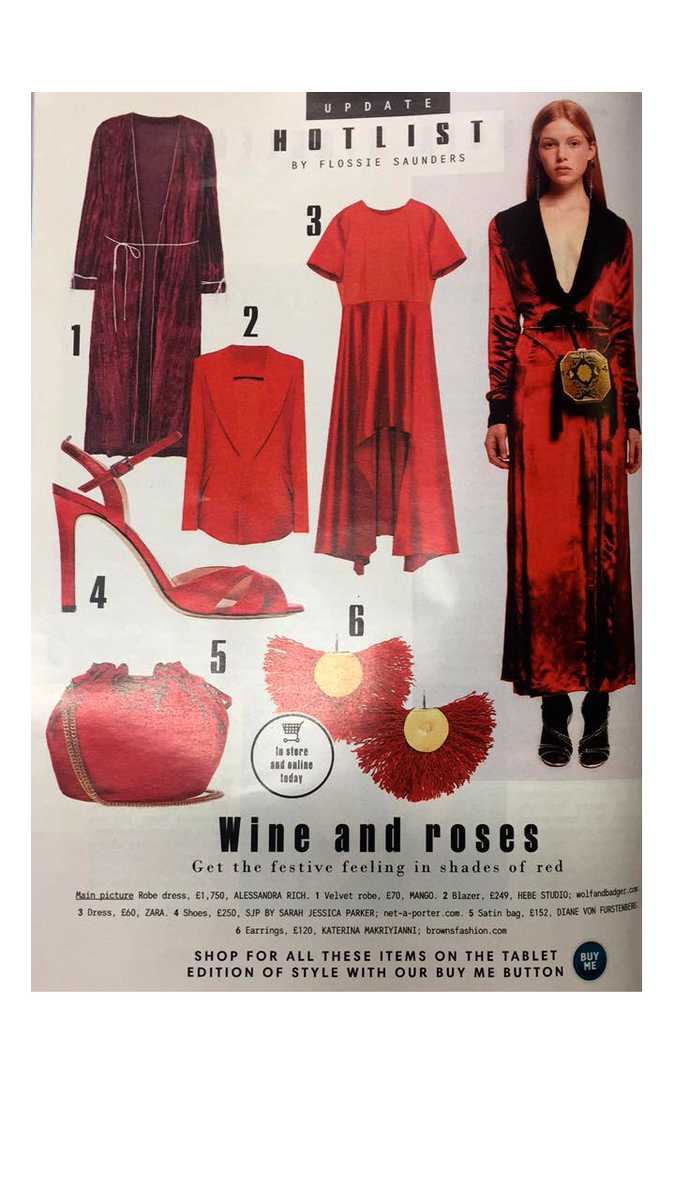 wolfandbadger's tweet photo. Thank you @FlossieSaunders for featuring @Hebestudio's red girlfriend blazer in @TheSTStyle at the weekend! 👀 https://t.co/79byMhyMZC