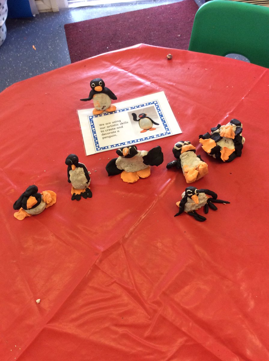 SCPSRecYear1's tweet photo. Take a look at our sculpted penguins! https://t.co/JDE0waV8WJ