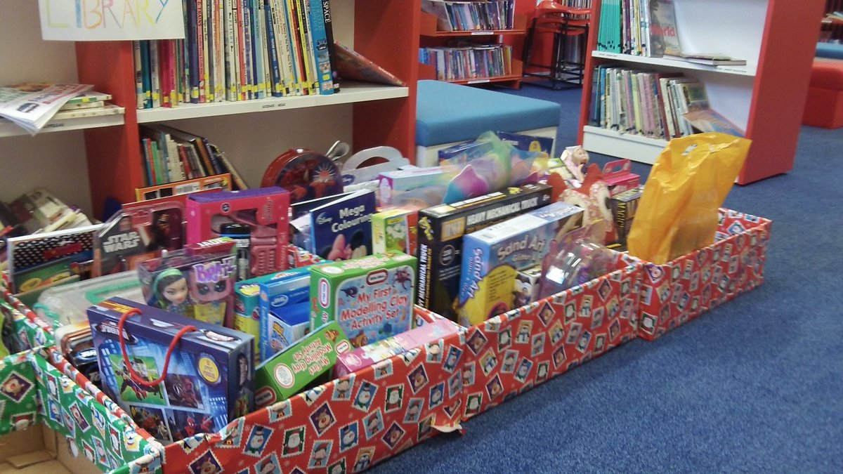 flixtonjuniors's tweet photo. Our Mission Christmas boxes are filling up with lots of presents, generously donated. Thank you for all your support - wonderful generosity. https://t.co/RbyMF74X4X