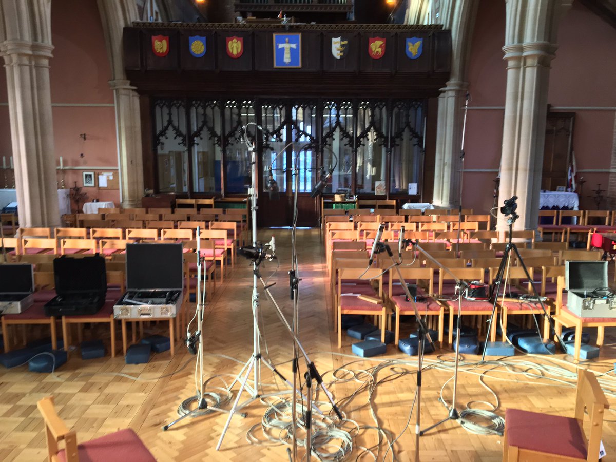 floating_earth's tweet photo. We're back at All Saints' Church, East Finchley for the second week in a row, were back with the @sacconiquartet recording @fitkinuk https://t.co/f2w6bM3FKa