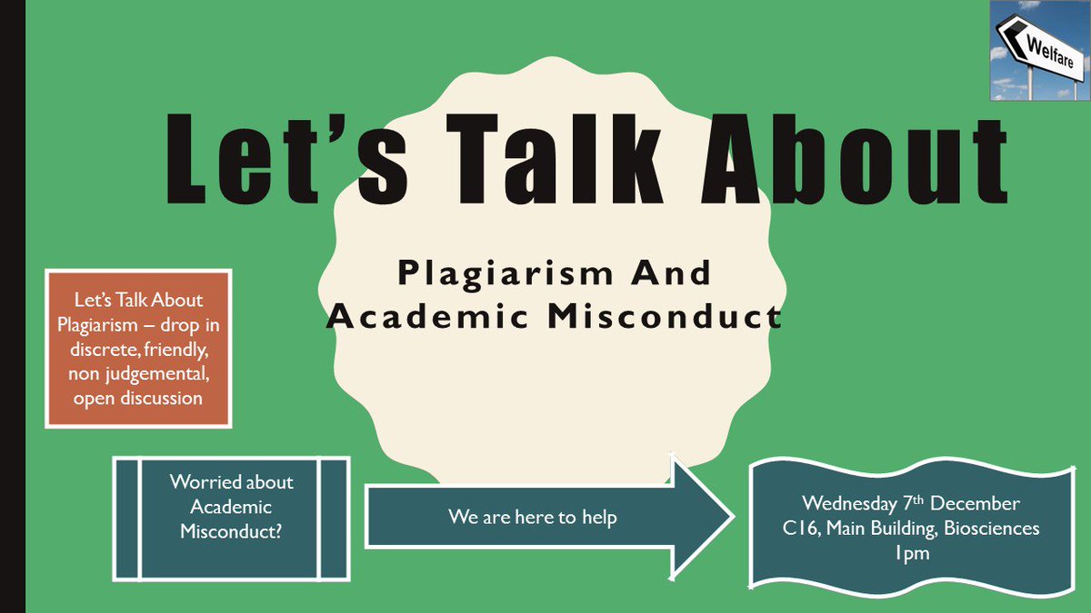 WelfareBiosci's tweet photo. Let's Talk About Plagiarism and Academic Misconduct. Too often, students feel misunderstood, isolated and anxious. https://t.co/5g4bN8QauN