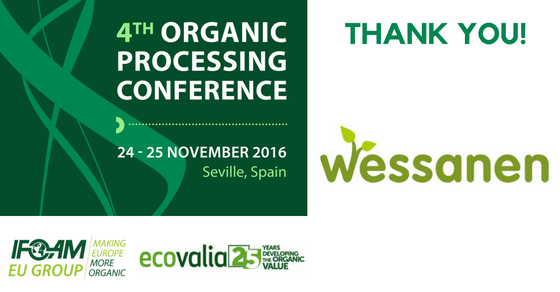 OrganicsEurope's tweet photo. Thank you, @wessanen_250, for making the 4th #Organic Processing Conference a success! 
#4OPC @IFOAMEU  @Ecovalia https://t.co/p4k1pMAGwy