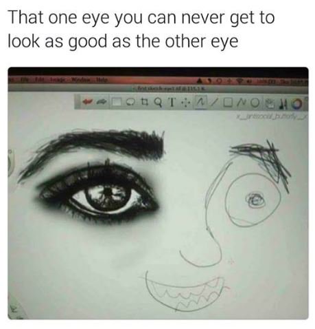 boohoo's tweet photo. You've let us all down, left eye 👀🤦 https://t.co/aQ2XsuAAs9