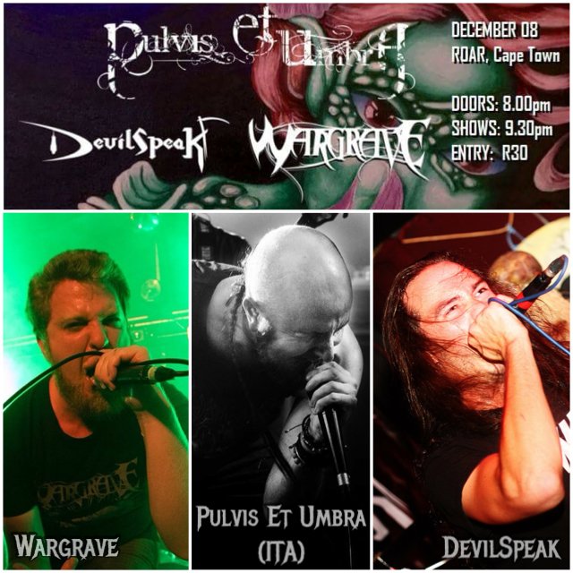 This Thu 8 Dec come catch #Italy's <a href="/pulvis_et_umbra/">effimero</a> LIVE in #CapeTown @ ROAR for only R30!
Doors 8pm
Supported by us &amp; <a href="/Wargrave_SA/">Wargrave</a>
#Metal