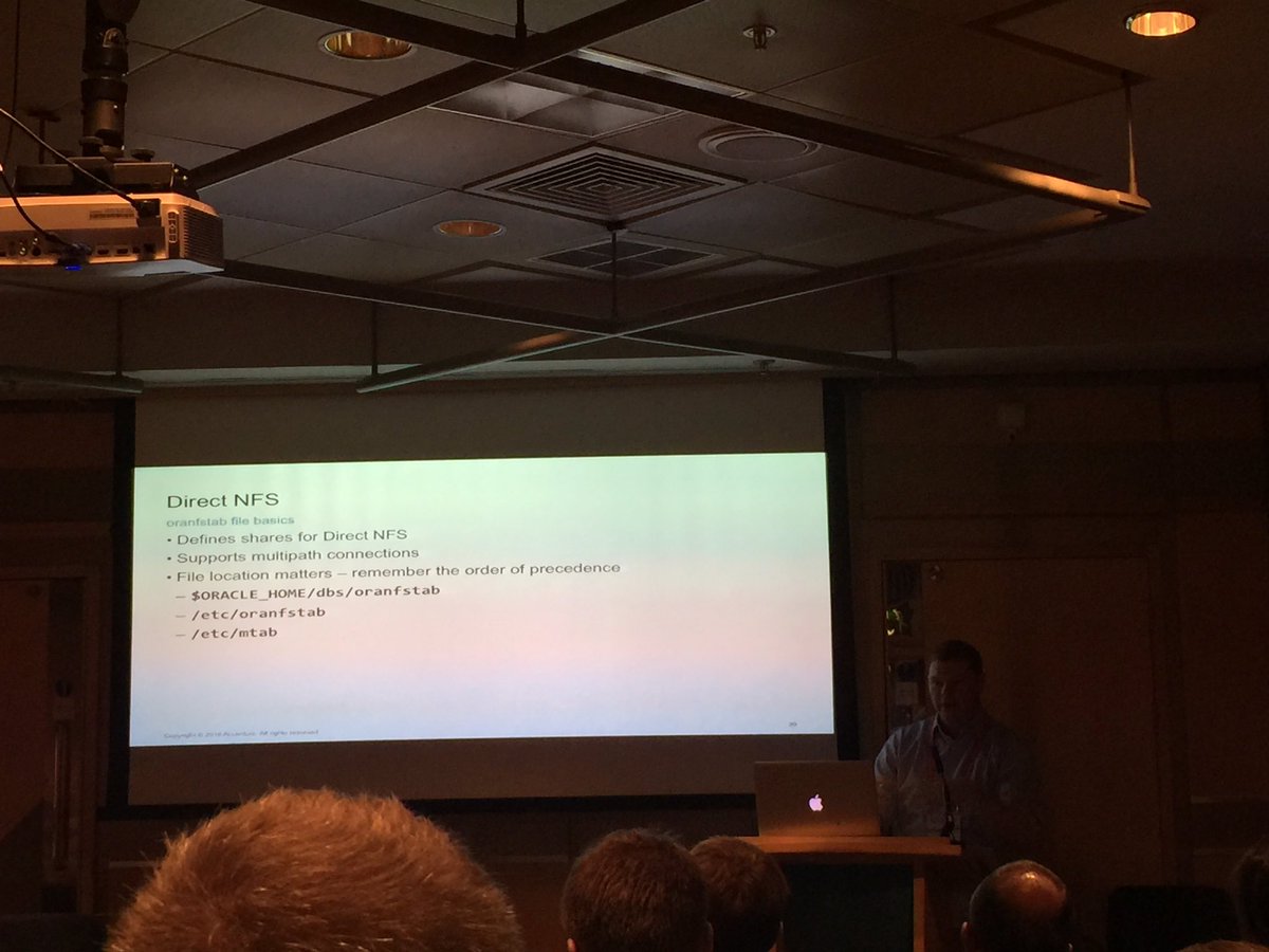 ZedDBA's tweet photo. @acolvin @UKOUG @Version1Tweets #DirectNFS https://t.co/u2vN2175ea