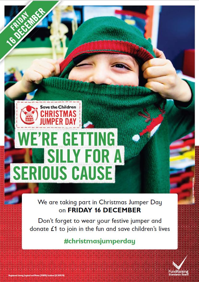 St_Giles's tweet photo. Our UK schools will be participating in Christmas Jumper Day for @savechildrenuk on 16/12. Wear your Christmas jumper and donate £1. https://t.co/ATrV9w79qv