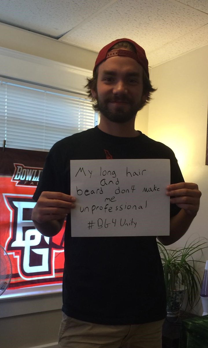 BG4Unity's tweet photo. "My long hair and beard don't make me unprofessional." -Jake #BG4Unity #ShatteringStereotypes https://t.co/1IdIcFYU7w