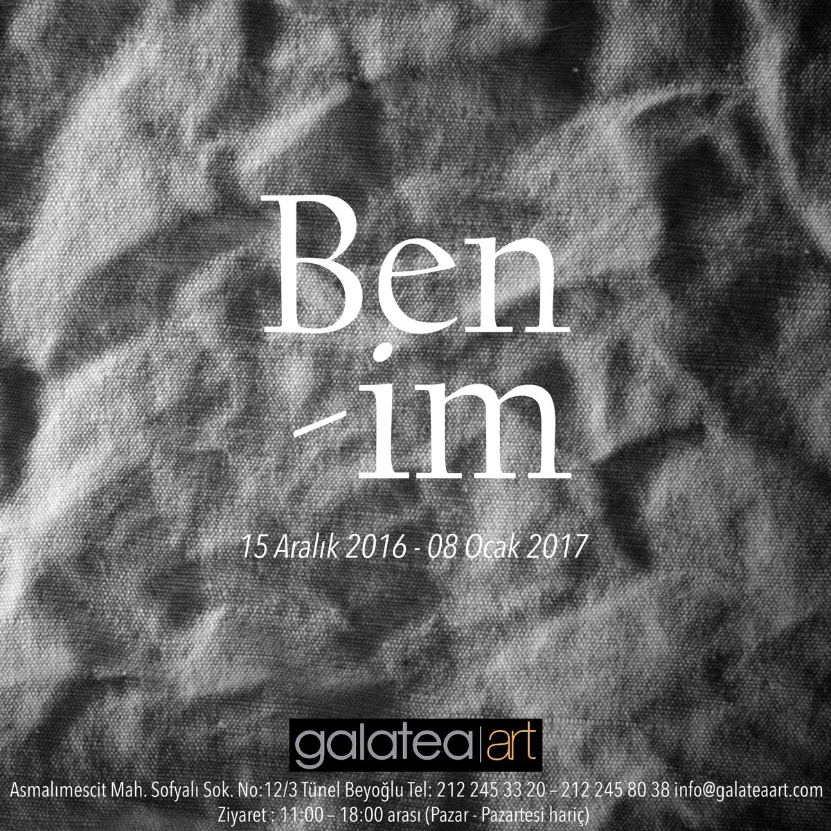 galateaart's tweet photo. 'Ben-im' isimli karma sergi 15 Aralık saat 18:00'de açılıyor.@KitaptanSanattn @Nouva_Art @kulturservisi_t @murekkephaber @sanatkaravani https://t.co/sDEALxFVAt