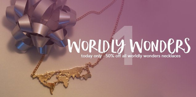 JuneberryBox's tweet photo. Take 50% off our gorgeous 'Worldly Wonders' map necklace today! https://t.co/bsDvrIeG78 Stay tuned for tomorrow's deal. #12DaysofJuneberry https://t.co/o0UcWmVJwJ