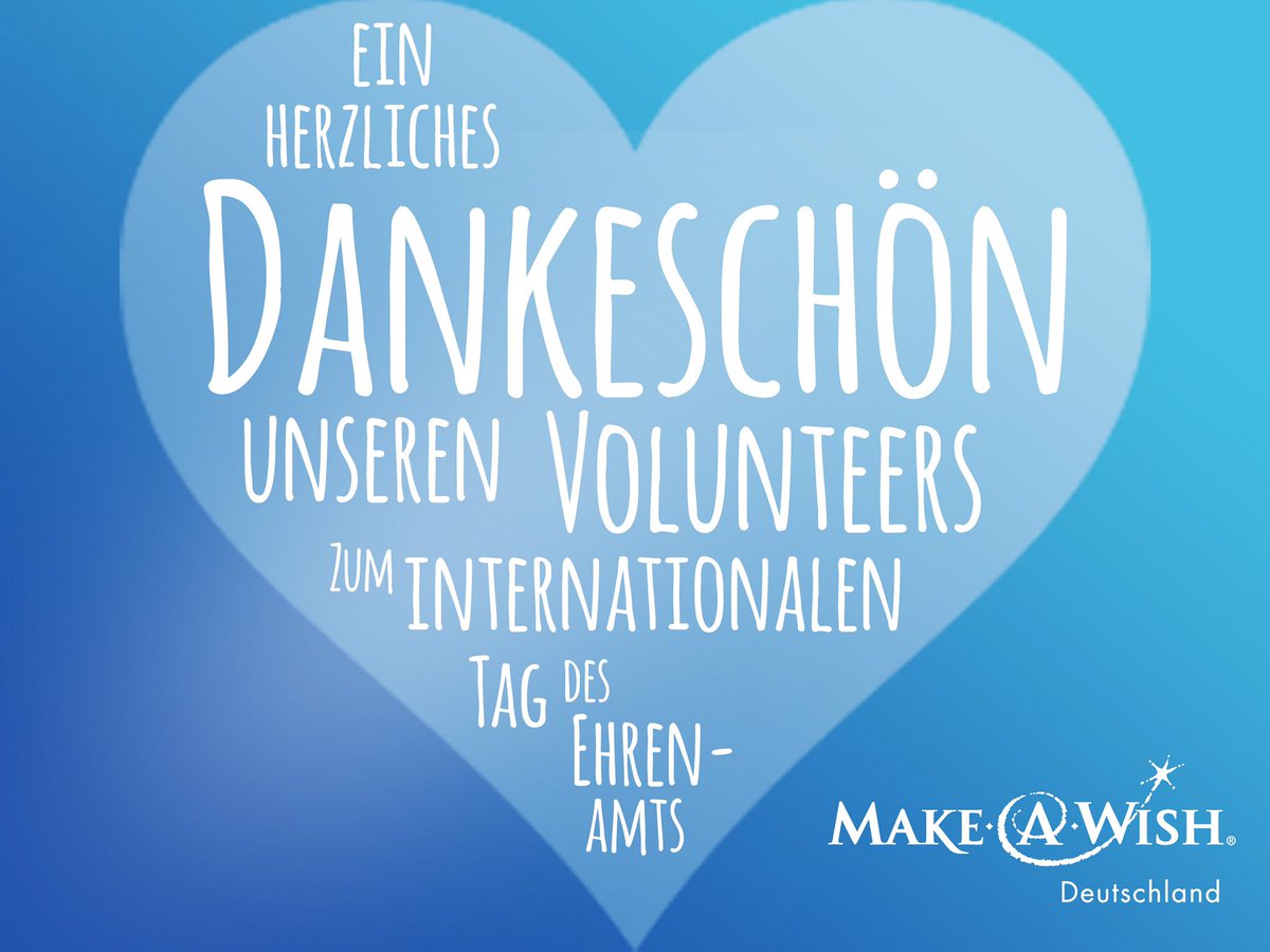 Ihr seid die Besten!!!
#TagdesEhrenamts #mawd #makeawisdeutschland
