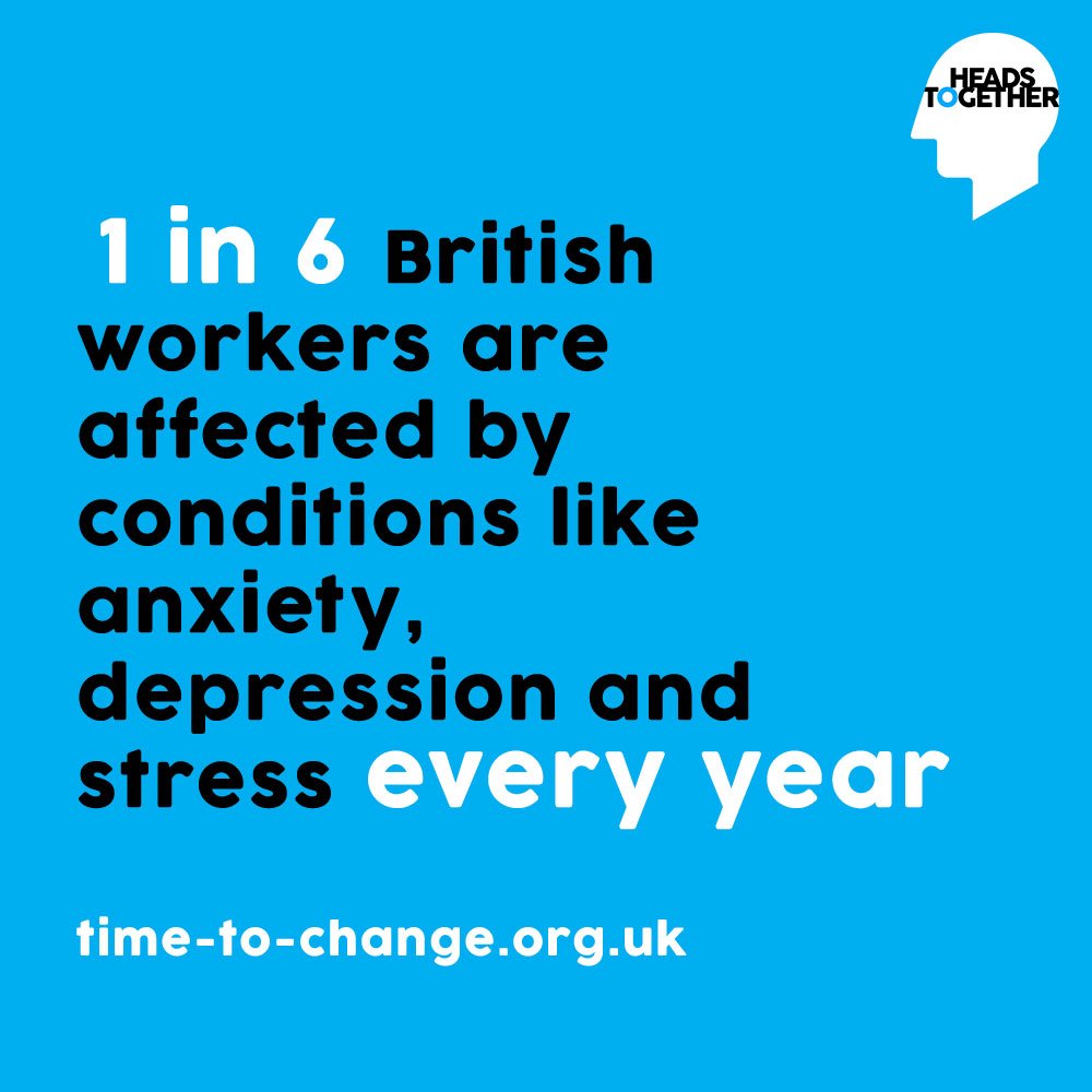 heads_together's tweet photo. These @TimetoChange stats show that #mentalhealth is an issue organisations can’t afford to ignore #HeadsTogether https://t.co/QvC29y0Vc4 https://t.co/1flgXY10GC