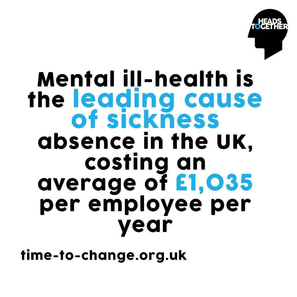 heads_together's tweet photo. These @TimetoChange stats show that #mentalhealth is an issue organisations can’t afford to ignore #HeadsTogether https://t.co/QvC29y0Vc4 https://t.co/1flgXY10GC
