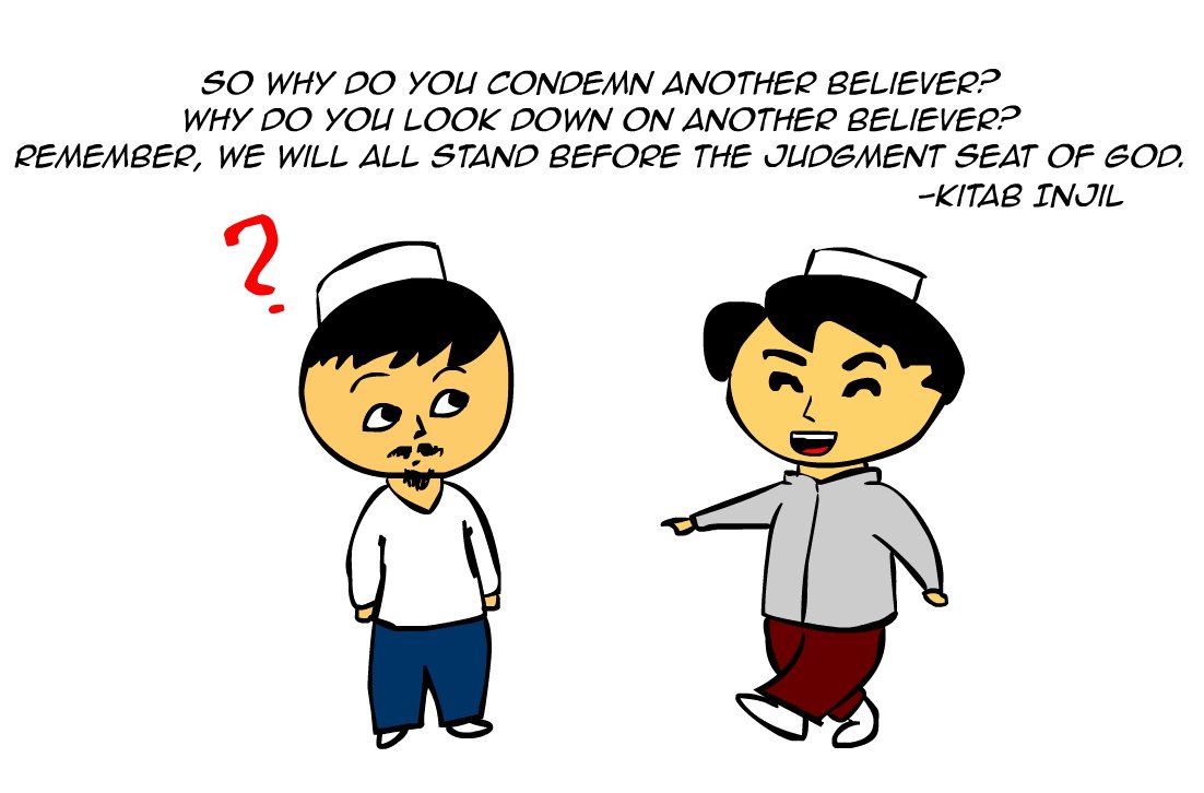 KitabComics's tweet photo. Don't condemn other believers because we will all be judged! :) https://t.co/CYWusZeDD6