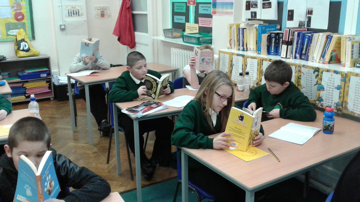 Year6BWPS's tweet photo. Our first tweet for a while! We are book worms this afternoon... https://t.co/O9dsZCGChO