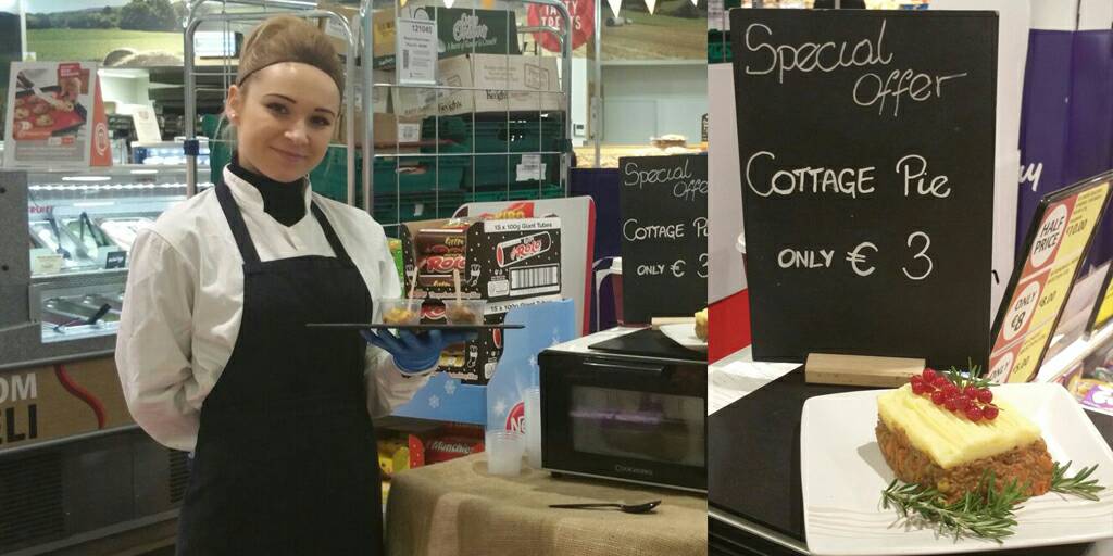 Today Sabina is doing a tasting of <a href="/SuperValuIRL/">SuperValu Ireland</a> premium cottage pie which is on special offer at €3😊 #FoodKarma