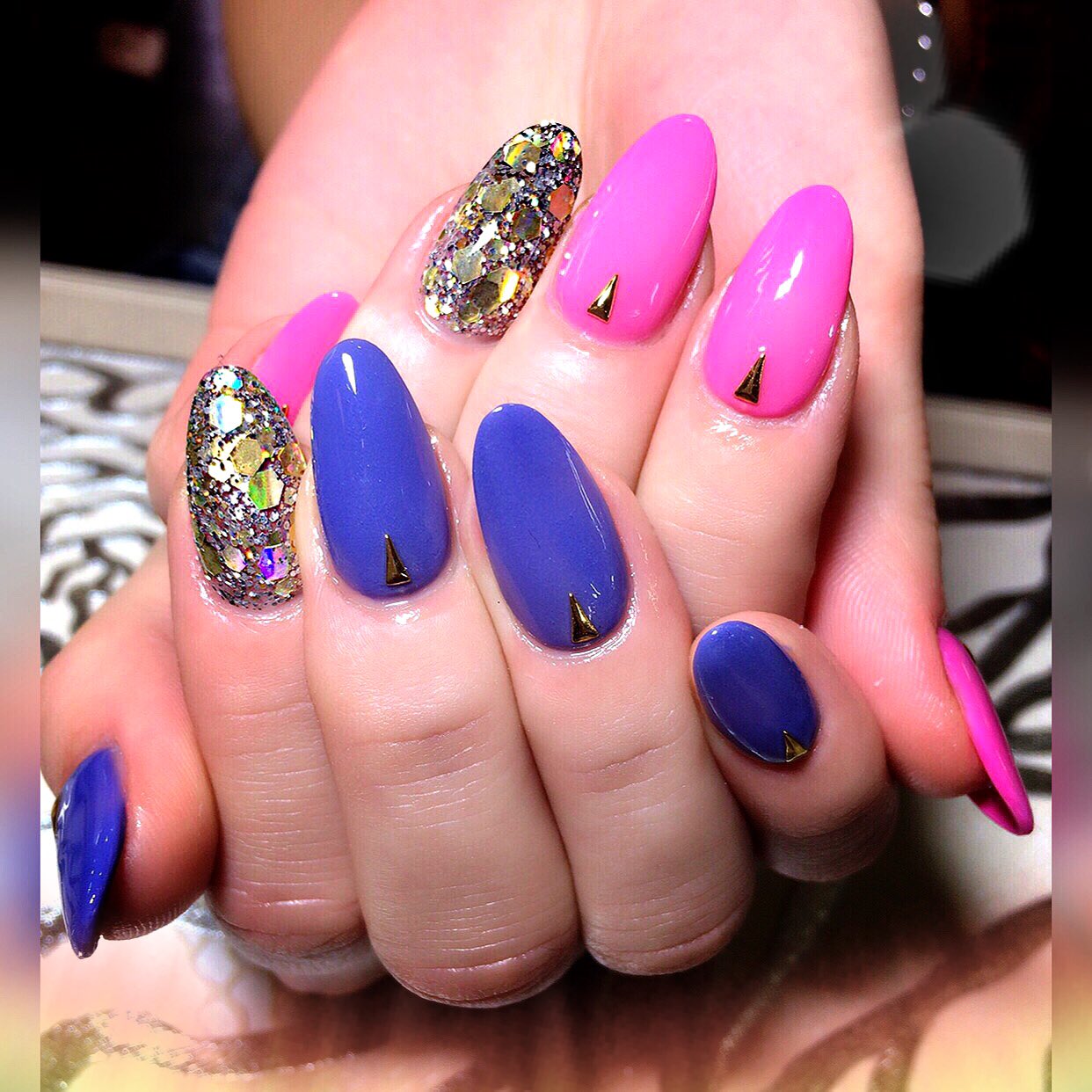 ꮯᴴᴵᴮᴵ V Tvittere Nail Scalp Nailart Long Longnail 2カラー キラキラ ショート スカルプチュア スカルプ ネイル ホロ 短めネイル 長さ出し 紫 Pink Purple ピンク パープル 個性的 派手 T Co