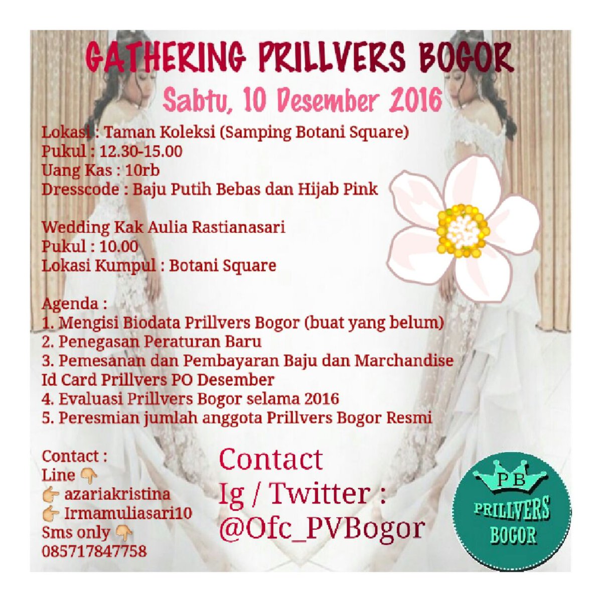 OFC_PVBogor's tweet photo. RALAT yaa semua, ini lokasi gath yg benar... Sampai ketemu tgl 10 yaaaa... @OFC_PVBogor 
cc @ofcprllvrs @PrillyBie https://t.co/IEwfFfCQ2v