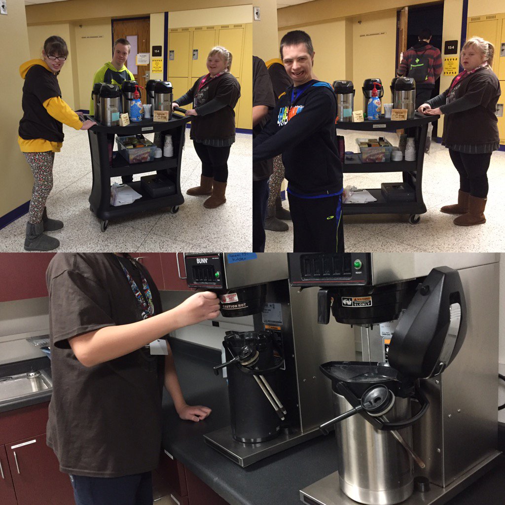 OconHS's tweet photo. An inclusive school looks like brewing/delivering coffee to build career readiness skills #oconpride @oconschools https://t.co/WO5tHVau2x