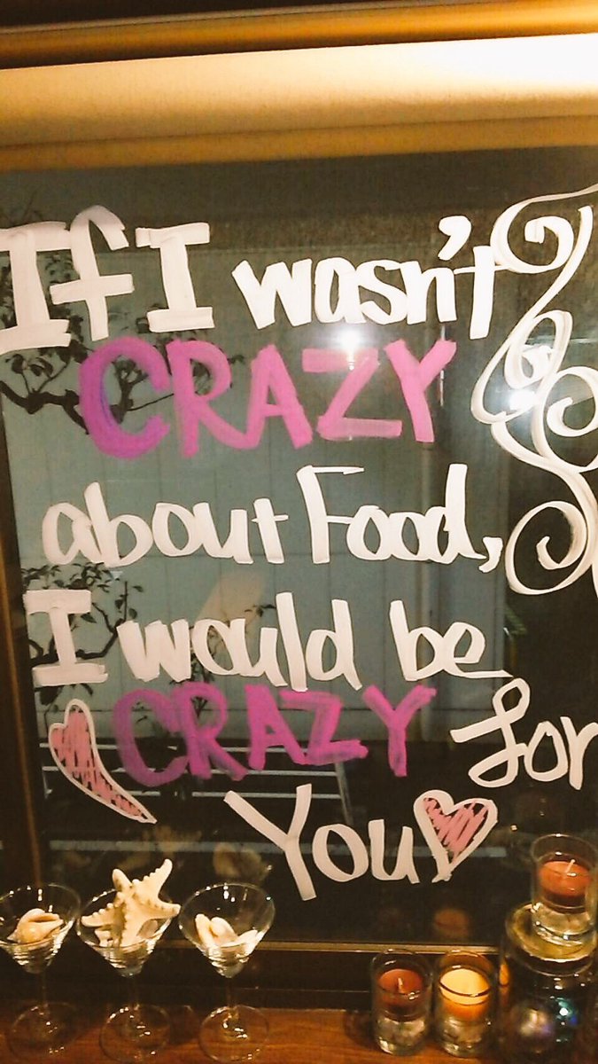 ｰjikuuｰ そしてオーナーあきちゃんのキャッチフレーズ If I Wasn T Crazy About Food I Would Be Crazy For You 意味はキザすぎるので訳しません 笑