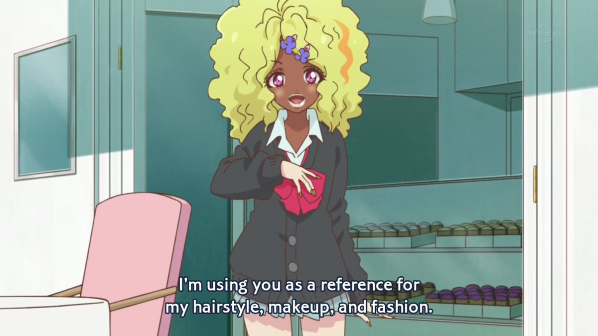 Ganguro Anime : A gyaru with an artificial deep tan and bleached hair