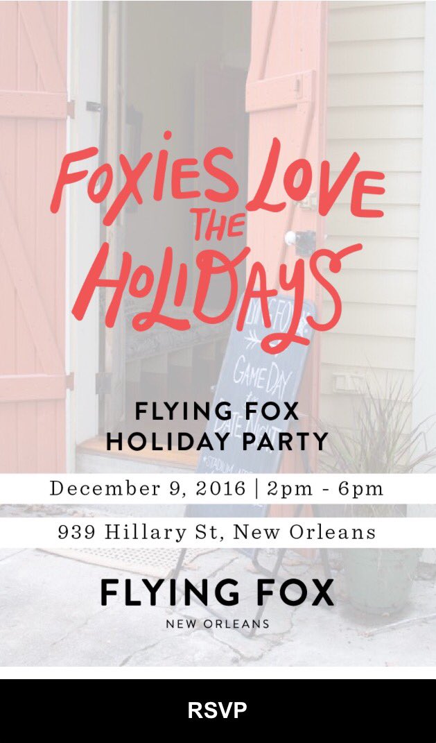 ShopFlyingFox's tweet photo. Join us Friday for a very foxy holiday party! Free manis, festive cocktails and lots of great gift ideas. https://t.co/gi5AF3D75W https://t.co/fxi62rP0bf