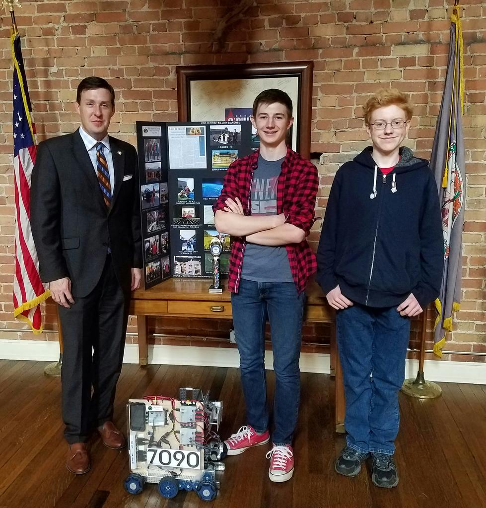 Team representatives met with Virginia Delegate Israel O'Quinn today and introduced him to FIRST and FIRST Tech Challenge. #deanshomework