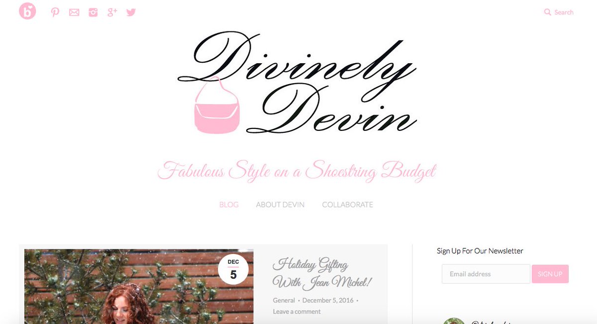DivinelyDevin's tweet photo. So excited to be launching my newly designed blog today!! Can't wait to start this new chapter as a blogger 😊 #fblogger @BloggerBees https://t.co/cDHK90oXmZ