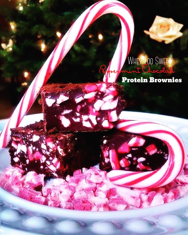 Throwback to our Peppermint Chocolate Protein Brownies! Get the recipe on our FB page! #fitfam #gym #baking #dessert #ifbb #macros