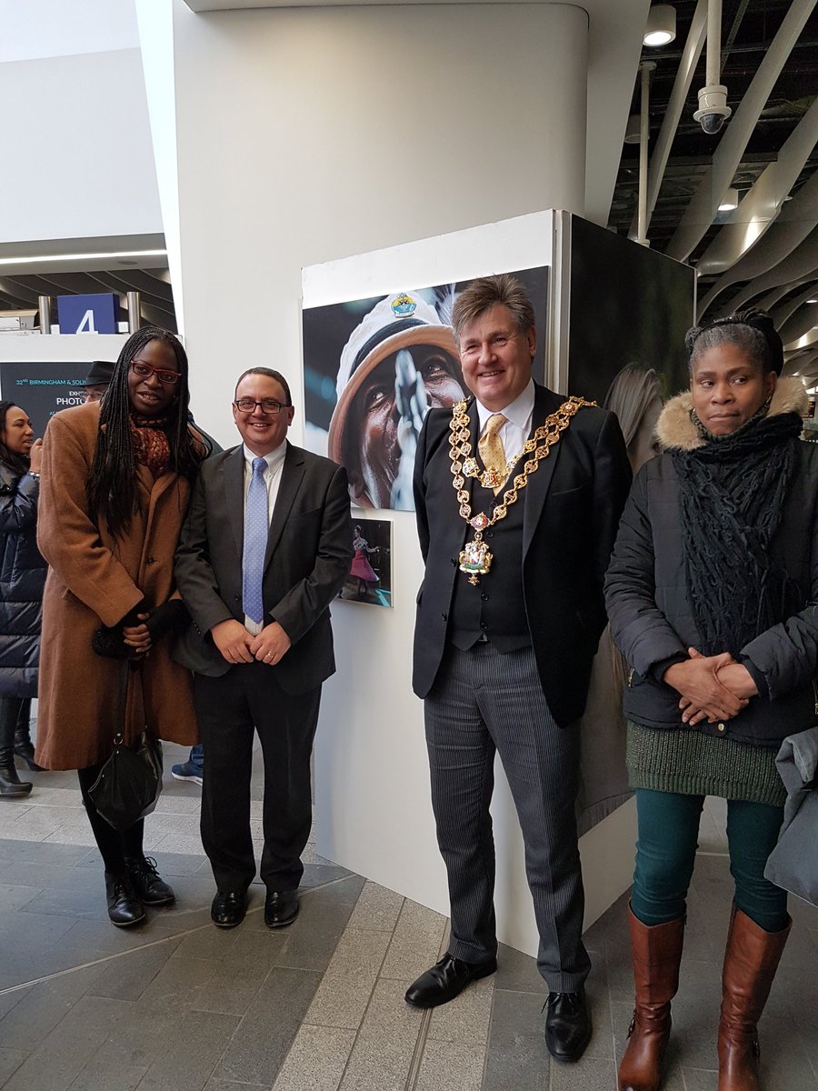 BrumLordMayor's tweet photo. Opening of Exhibition of Photography from the 32nd Birmingham &amp; Solihull Jazz Festival at New St Station. One of the City's great successes. https://t.co/9eRmMbTQk0