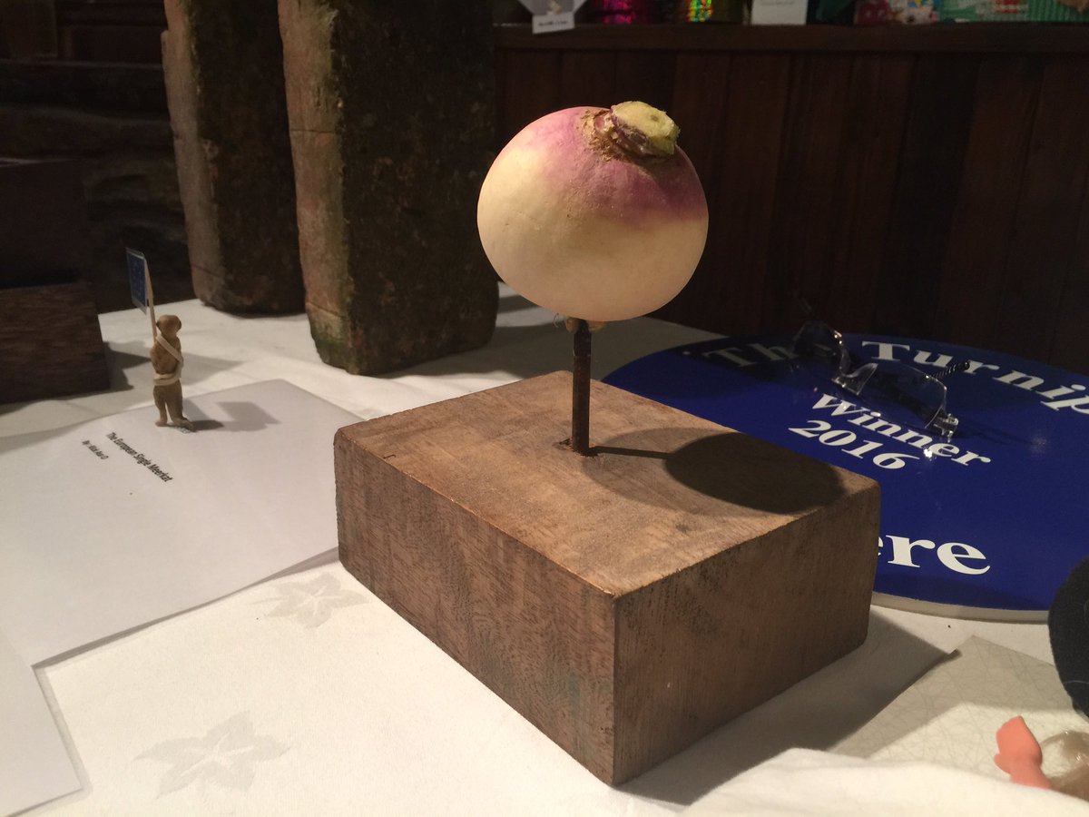 The much coveted Turnip Prize....who will win this year's illustrious prize?  In New Inn, Wedmore #Somerset #turnerprize