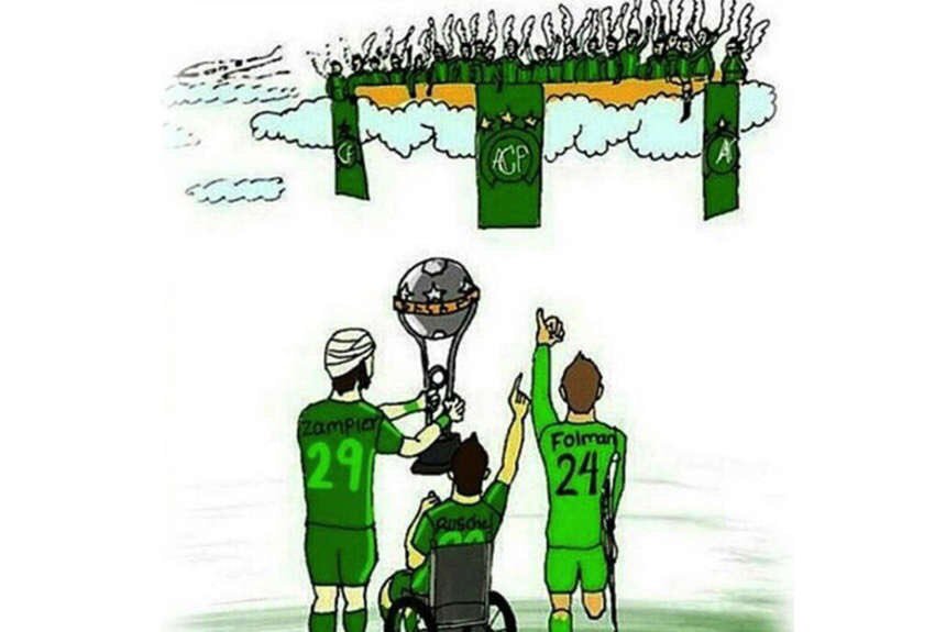 rolymengual's tweet photo. Chapecoense campeón de la Sudamericana 2016. Quedará en la historia por la tragedia y el dolor. Atlético Nacional, premio al Fair Play ⚽. https://t.co/RaQUXUjHUp