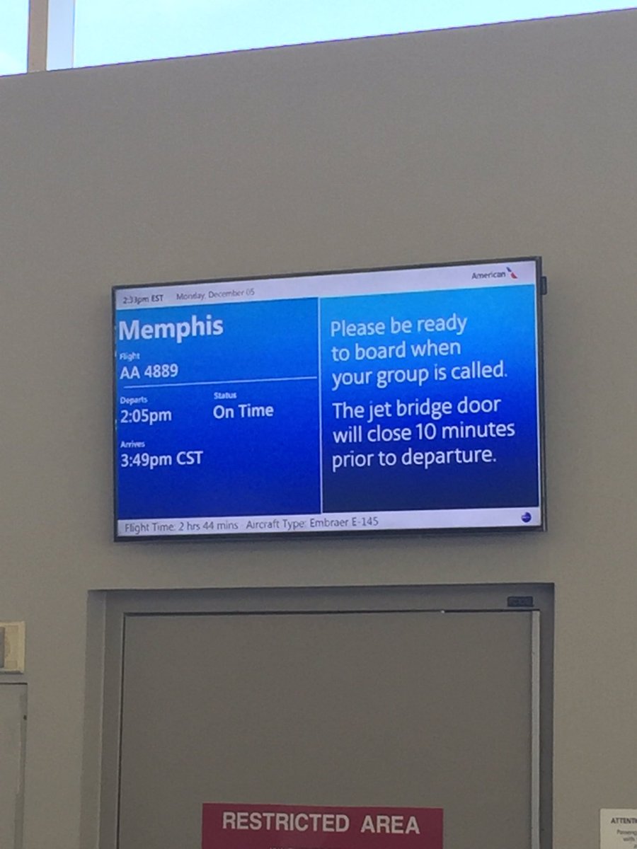 PatBuckley's tweet photo. @AmericanAir I continue to believe we have a different definition of "on time." 2:35PM and still not boarded. No outlook either. https://t.co/vtNuQ2zBMi