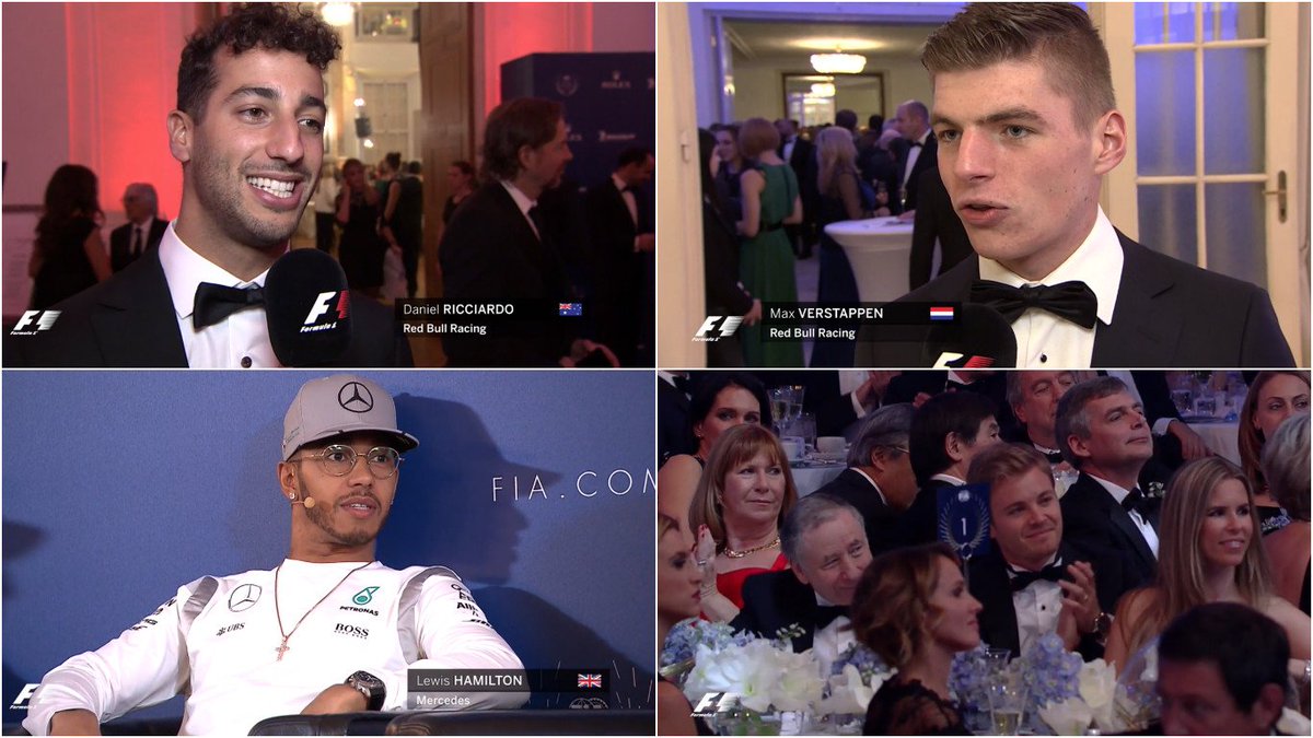 F1's tweet photo. ICYMI: Watch #F1 stars pay tribute to the retiring @nico_rosberg at Friday's FIA Prize Giving Gala 👏

VIDEO >> https://t.co/UxLNblChBl https://t.co/YPTWjqYgtz