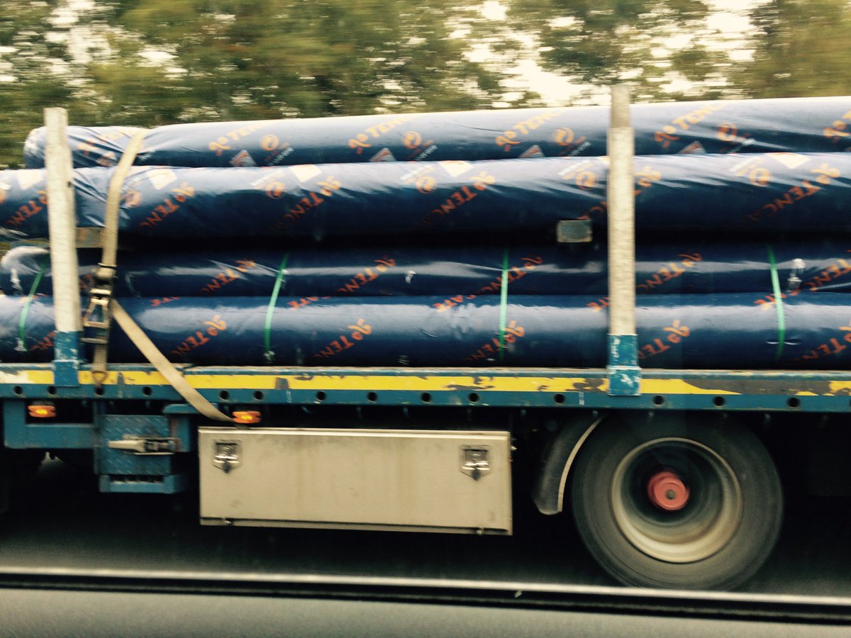 BoruzaM's tweet photo. Spotted on the Dutch highway A1: Truck loaded with #Geolon #Polyfelt #Geotextiles of @TenCate_Geo_NL for Better #Roads. https://t.co/NQcLFQqWPY
