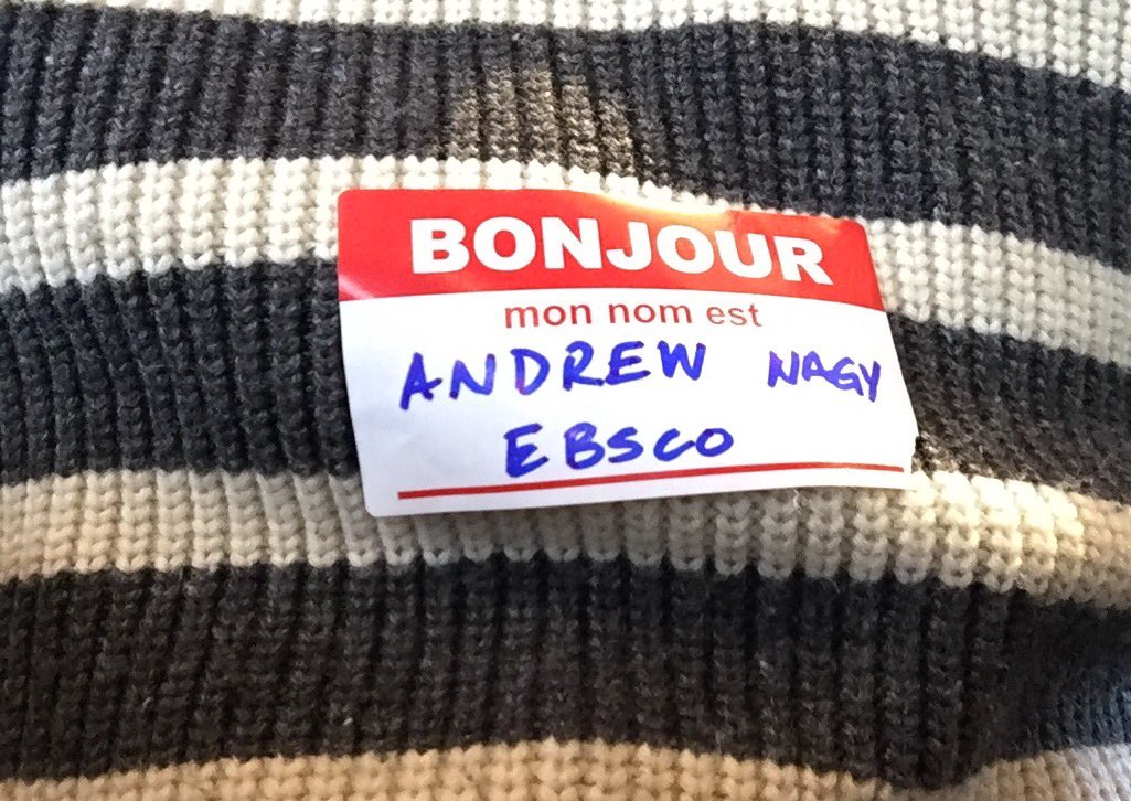 asnagy's tweet photo. Bonjour from Amherst, MA for #NECode4Lib https://t.co/15d3YRVgI8