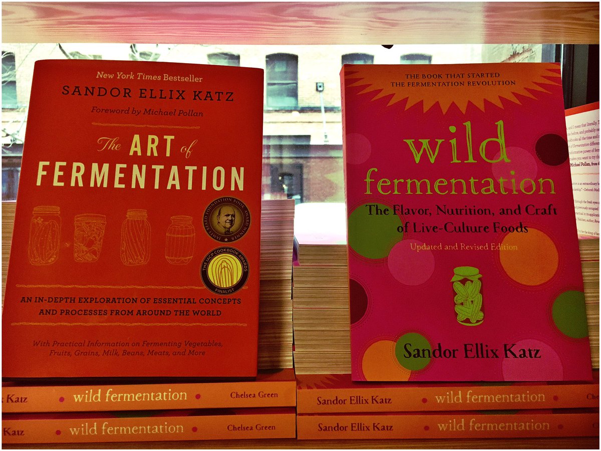 EatMeaty's tweet photo. Let's be honest, we all know someone who needs a new hobby. Pick up one of Sandor Katz's books to help them out. @EatMeaty @FineBrines https://t.co/IiglSnh70N