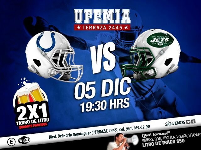 Ufemia_Bar's tweet photo. Duelo en la #AFC entre equipos que de no ganar, se estarían despidiendo del 2016... los esperamos en #Ufemia con los litros de chela al 2x1 https://t.co/WlwJFaaocC