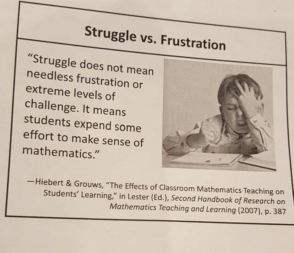 CindyGarciaTX's tweet image. Productive Struggle = not showing/telling students exactly what to do 
#atplcmath   #PISDMathChat