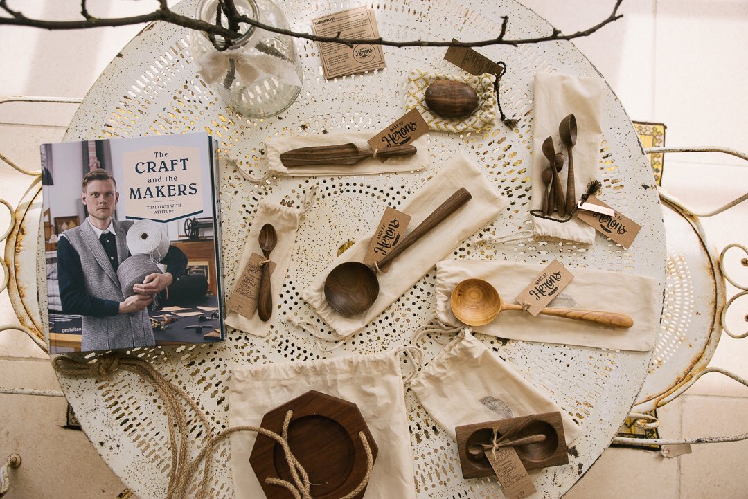 deVOLKitchens's tweet photo. For day 5 #deVOLPresents @madebyherons handcrafted wooden spoons and accessories 😍prices start from £26 #design #craft #stockingfiller https://t.co/xVMBIBfAzJ