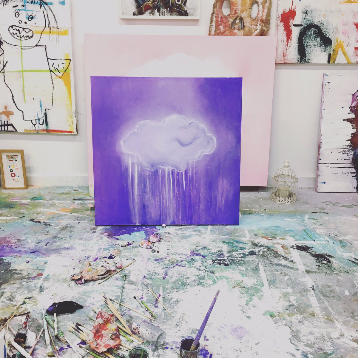 meruarts's tweet photo. #purple #cloud is emerging #workinprogress #art #meruart https://t.co/zEypJOS9pi