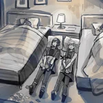 FF15などの4人パーティーでベッドが2つしかない部屋だと川の字で寝る羽目になる？!